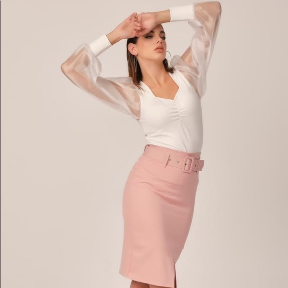 🤍Organza Sleeve Blouse - Picture 2 of 5